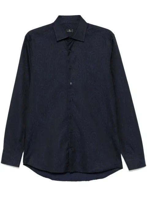 ETRO paisley-jacquard shirt Blue MRIB0001AQ043