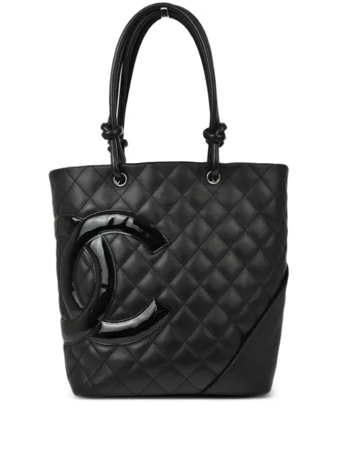CHANEL Pre-Owned 2008 Cambon Line tote bag Black 12961268