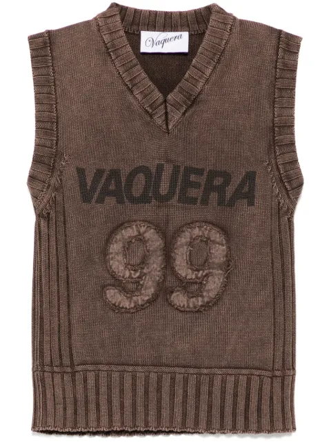 Vaquera rib knit vest Brown VAQ08N006