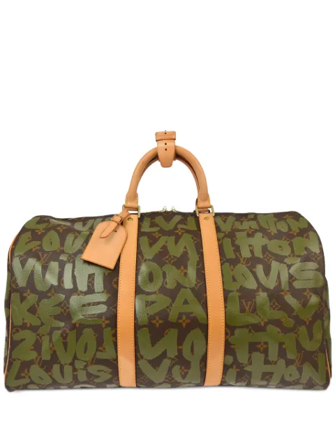 Louis Vuitton Pre-Owned 2001 Graffiti Keepall 50 duffle bag Green M92196
