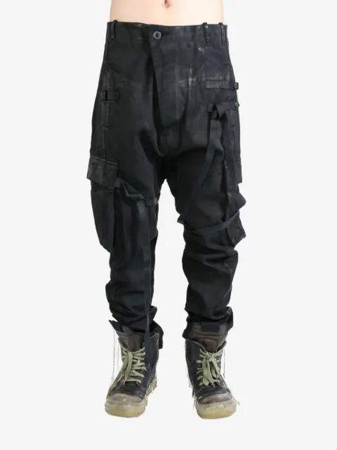 Boris Bidjan Saberi cargo trousers Black P36FDD10006