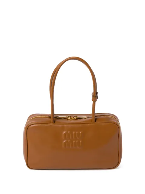 Miu Miu Beau leather tote bag Brown 5BB172VOOO2CRW