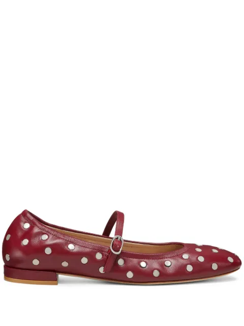 Stuart Weitzman Claris Stud ballet flats Red SJ407SMO