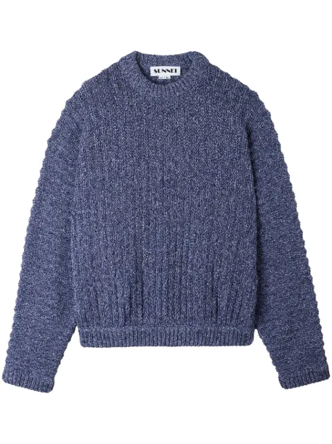 Sunnei brushed-finish jumper Blue RTWXKNW002KNT038