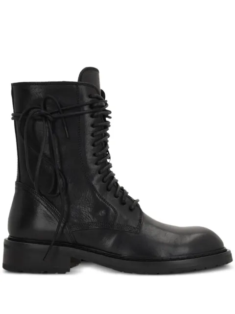 Ann Demeulemeester lace-up leather boots Black B0010062LT047
