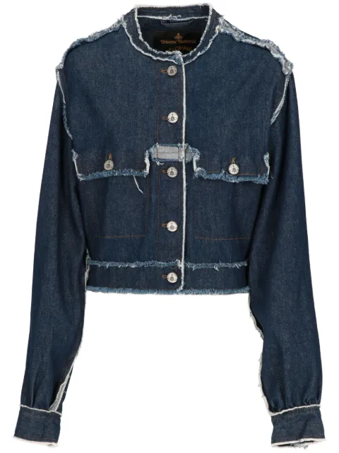 Vivienne Westwood Pre-Owned 2000s distressed denim jacket Blue VIWE750AT