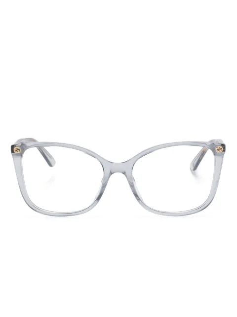 Gucci Eyewear transparent-frame glasses Blue GG0026O017