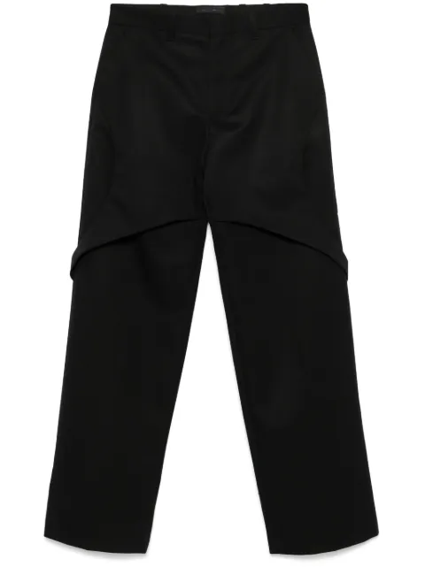 HELIOT EMIL layered-detail trousers Black 10169