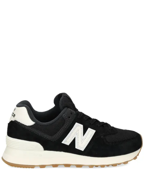 New Balance 574 suede lace-up sneakers Black U574