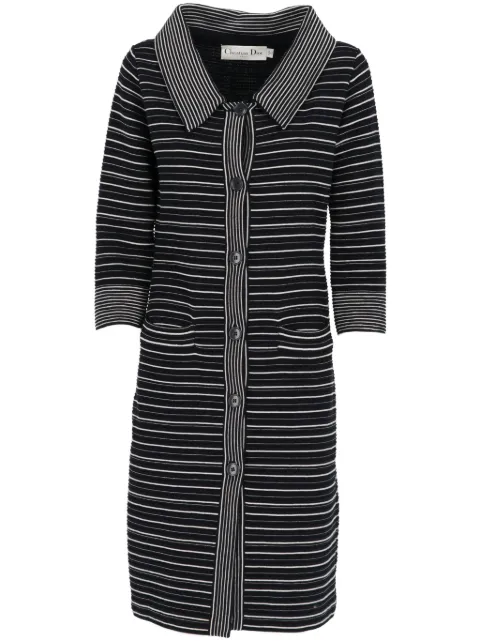 Christian Dior Pre-Owned 1990s striped coat Black DIO750AO