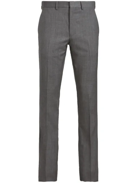 Ralph Lauren Purple Label pressed-crease tapered trousers Grey 798727752004