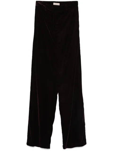 Blanca Vita velvet trousers Red PLEIO9924