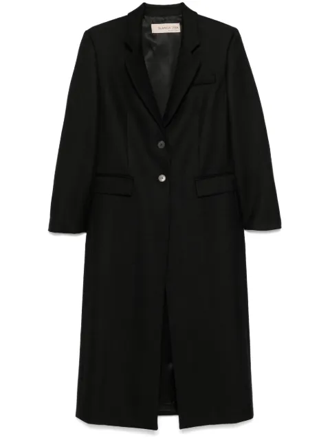 Blanca Vita herringbone-pattern coat Black CELOSIA6424