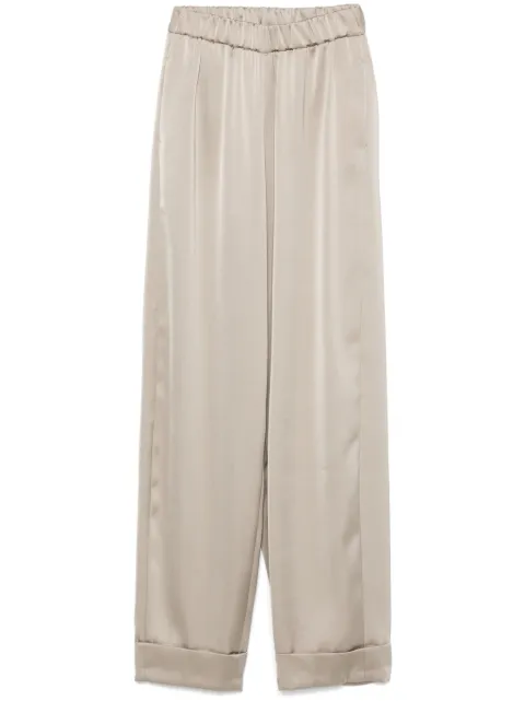 Blanca Vita satin trousers Neutrals PSIDIUM1334
