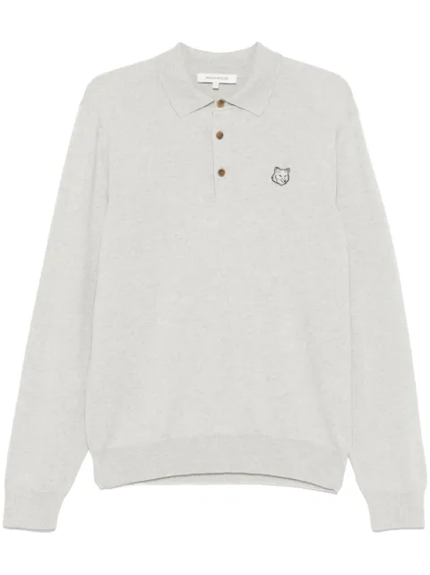Maison Kitsuné Fox-motif polo shirt Grey MM00211KT1036