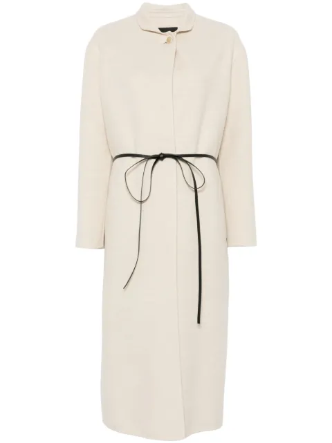 Fabiana Filippi belted coat Neutrals CTD224F730L0200000
