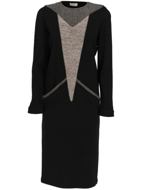 Versace Pre-Owned 1970s panelled dress Black VER250AG