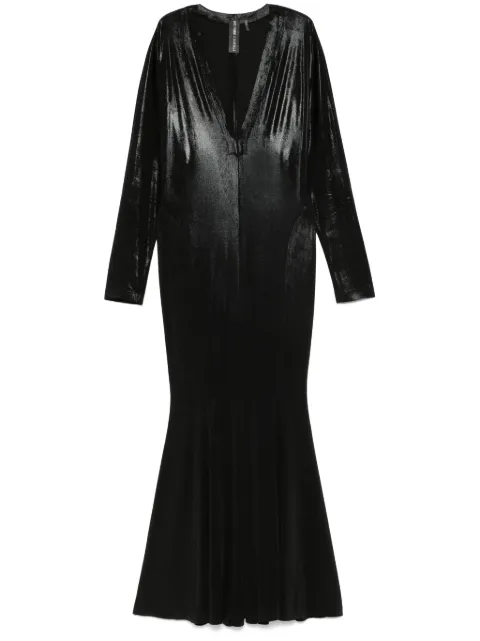 Norma Kamali V-neck fishtail dress Black ST3243LMF19001