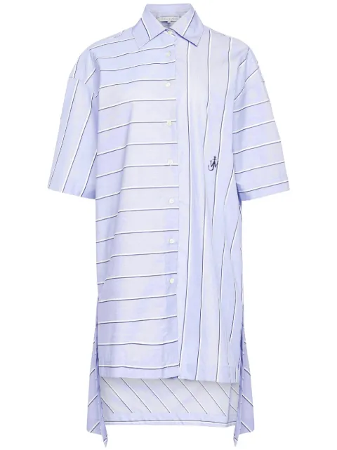 JW Anderson high-low hem shirt dress Blue DR0475