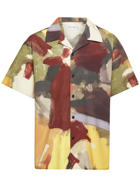 JW Anderson abstract-print cotton shirt Green SH0349PG1728595