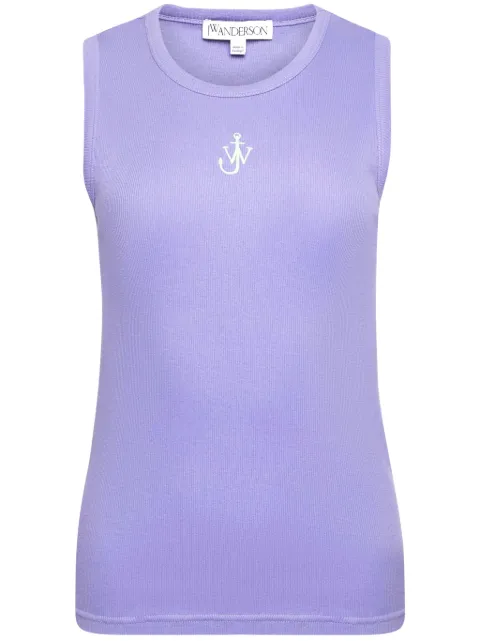 JW Anderson logo-embroidered top Purple JO0248PG1717748