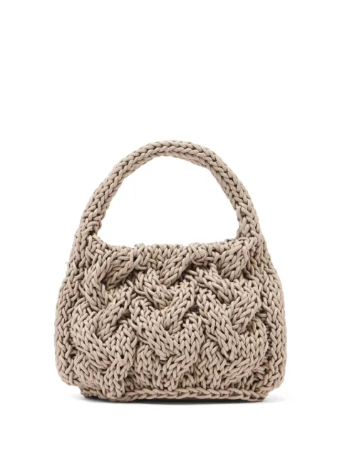 JW Anderson small cable-knit tote bag Neutrals HB0712LA0365190