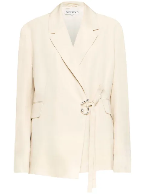 JW Anderson wrap-design metal-detail jacket Neutrals JK0369PG1684132