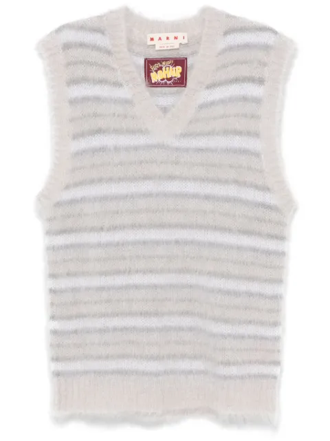 Marni stripped knitted vest Grey CVMG0076Q0UFU174
