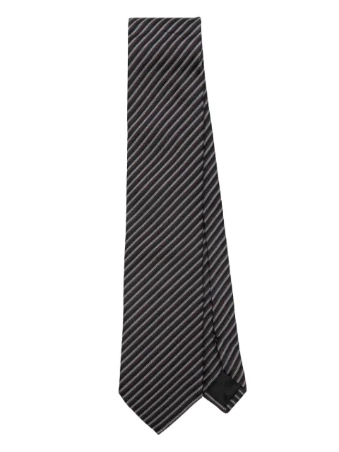 Lanvin striped tie Black AMSALV0EMESTA24