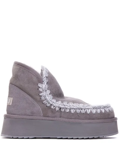 Mou braided-edge ankle boots Grey 681000A