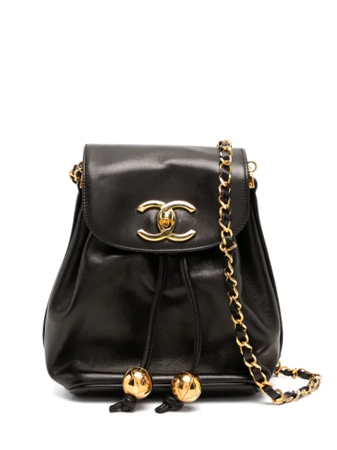 CHANEL Pre-Owned 1994 classic flap crossbody bag Black CHANEL1994LAMBSKINOVALFLAP