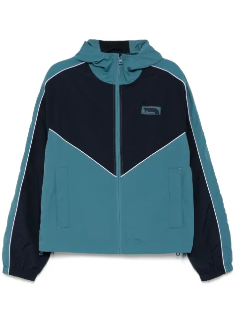 Maison Kitsuné contrast piping hooded jacket Blue NM02206WQ40300021