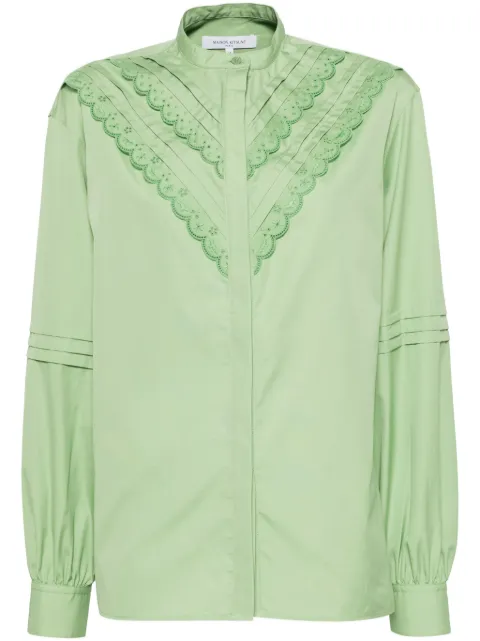 Maison Kitsuné craft embroidery blouse Green NW00410WC5030P307