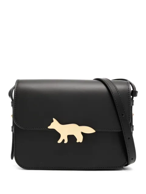 Maison Kitsuné foldover shoulder crossbody bag Black NW05170LR0001P199