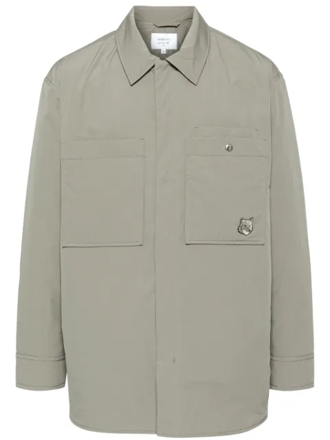 Maison Kitsuné fox head padded shirt Green NM02113WQ4032P131