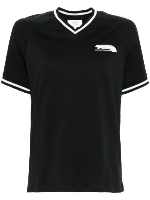Maison Kitsuné flash fox raglan T-shirt Black NW00112KJ0119P199
