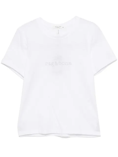 rag & bone logo-stud T-shirt White WCC24FT038W041