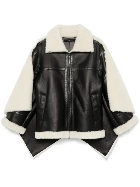 ALAINPAUL shearling-cape jacket Black S2WLEJA02