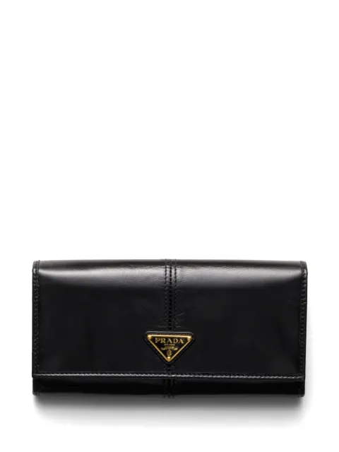 Prada large leather wallet Black 1MH1322CYR