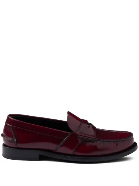 Prada brushed-leather loafers Red 1D820NF020055