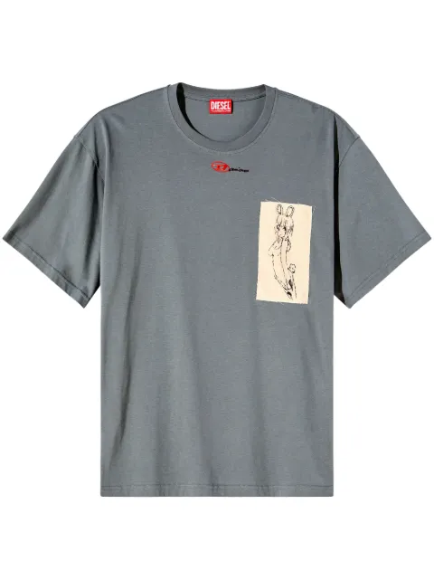 Diesel x Damiano David T-Boxt T-shirt Grey A178000SPEA