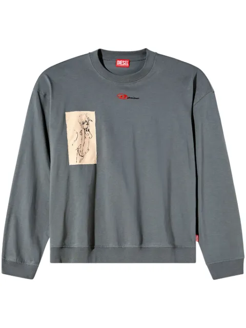 Diesel x Damiano David S-Boxt sweater Grey A177960SPEA