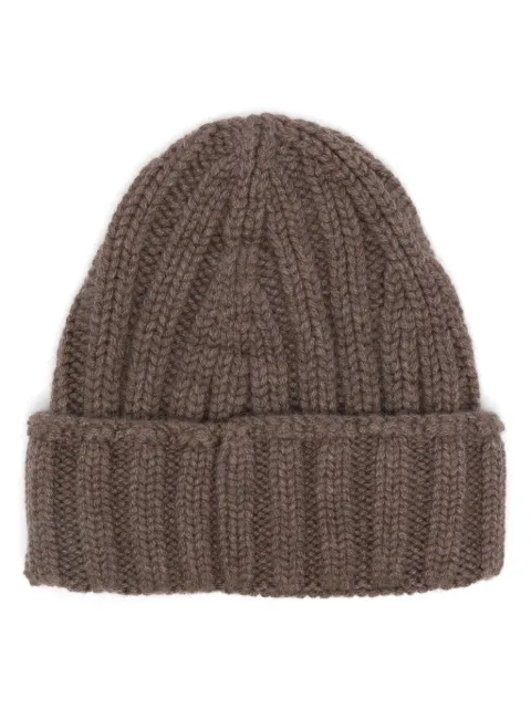 Dell'oglio cashmere beanie hat Brown 181PCASHMERE