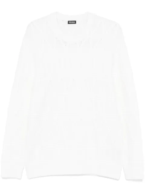 Zegna cable-knit sweater White UEM33A8ECT110