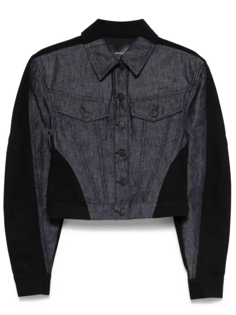Mugler colour-block denim jacket Blue 25P6VE04142014