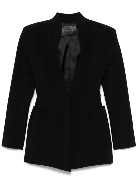 Mugler fitted-waist blazer Black 25P1VE0454196