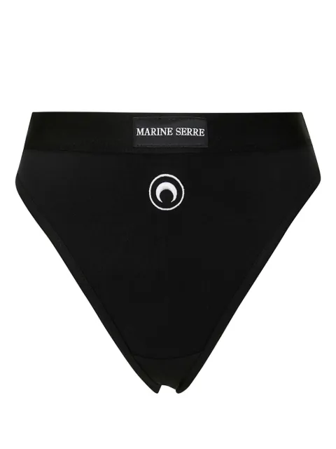 Marine Serre Crescent Moon-embroidered briefs Black WUW045ACJER0012