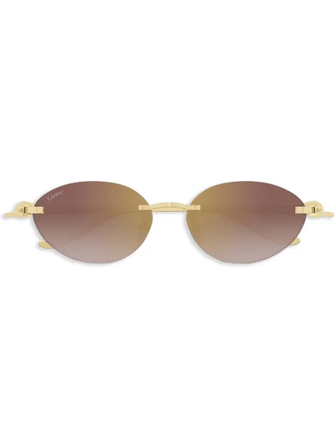 Cartier Eyewear oval frame sunglasses Gold CT0504S002