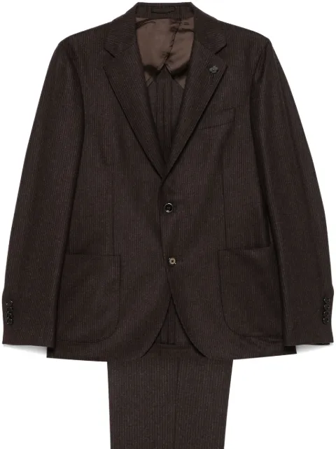 Lardini striped suit Brown IV430AEIVSF63421