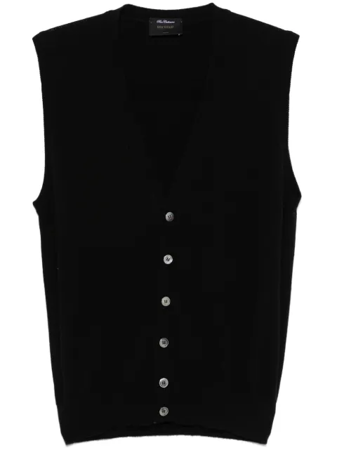 Dell'oglio V-neck cashmere vest Black CB1SMCA12R